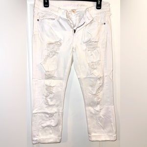 Arizona distressed cropped jeans